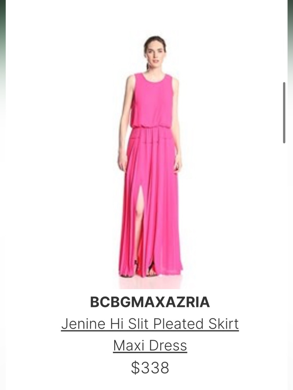 BCGBGMaxAzria Runway Pink Maxi Dress